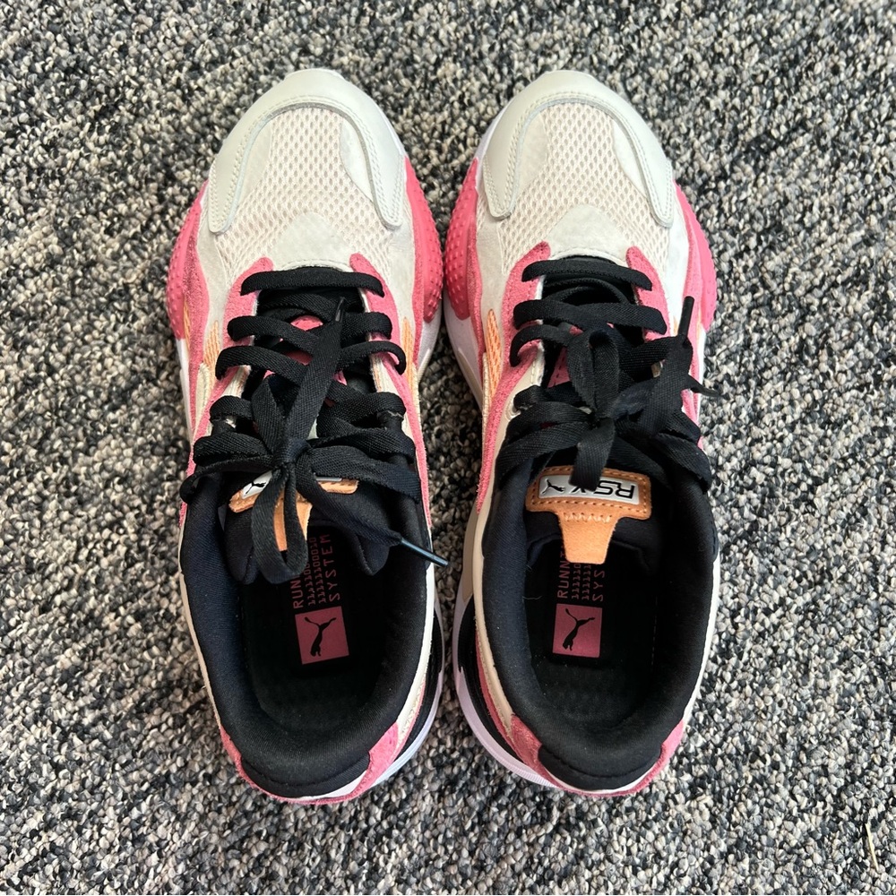 Puma RS-X3 Mesh Pop Sneakers in Pink & Cream - Picture 6 of 11